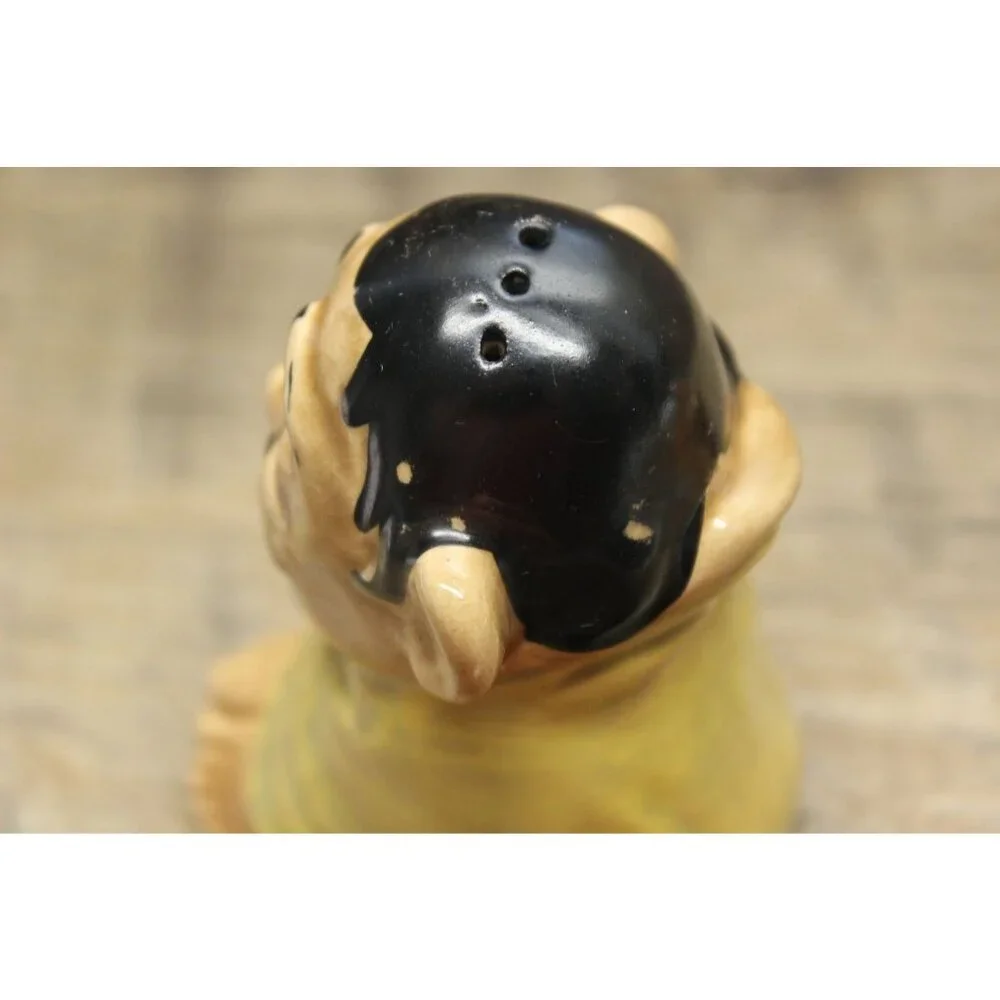 Rossware Vintage Stackable Salt Pepper‎ Shaker Mexican Man Glazed Size Medium